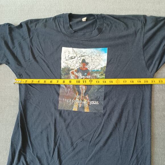 Vintage Willie Nelson T-Shirt Mens XL Black Screen Star Don't Mess With Texas - Picture 7 of 12